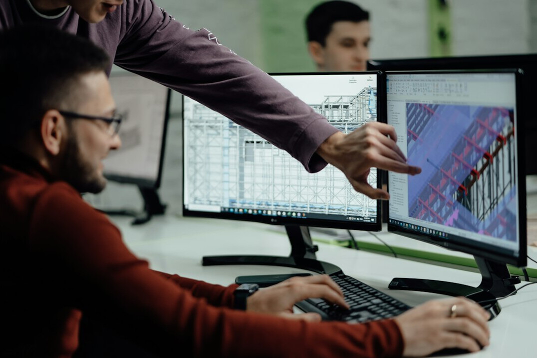 developers reviewing code