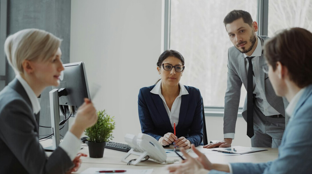 business team discussing strategy