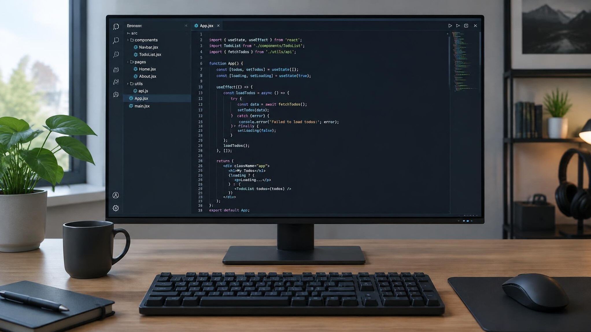 Computer monitor displaying programming code